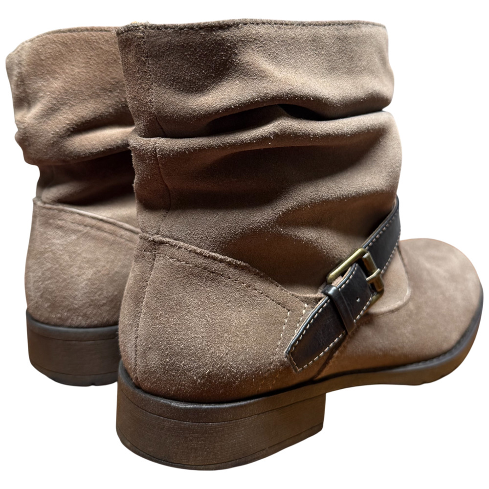 WHITE MOUNTAIN Nashville Women's 9 Brown Leather Boots Strap Buckle Casual - Picture 3 of 14